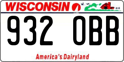 WI license plate 932OBB