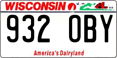 WI license plate 932OBY