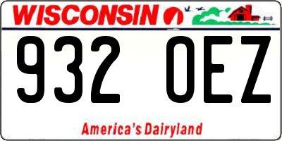 WI license plate 932OEZ