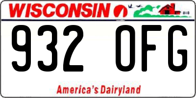 WI license plate 932OFG