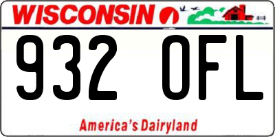 WI license plate 932OFL