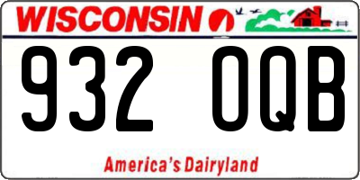 WI license plate 932OQB