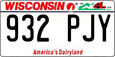 WI license plate 932PJY