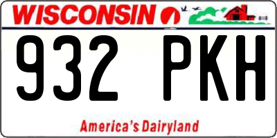 WI license plate 932PKH