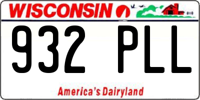WI license plate 932PLL
