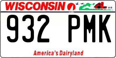 WI license plate 932PMK