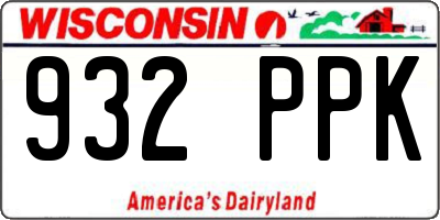 WI license plate 932PPK