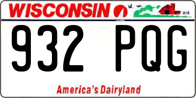 WI license plate 932PQG