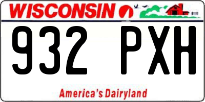 WI license plate 932PXH