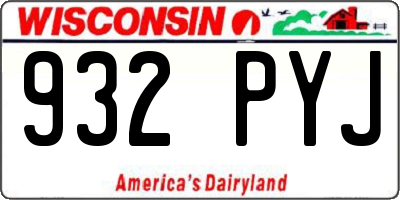 WI license plate 932PYJ