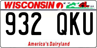 WI license plate 932QKU