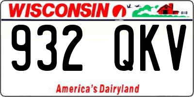 WI license plate 932QKV