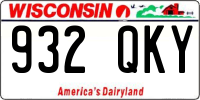 WI license plate 932QKY