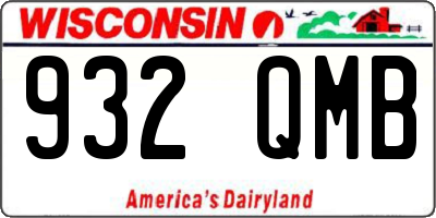 WI license plate 932QMB
