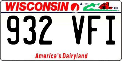 WI license plate 932VFI