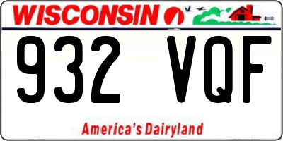 WI license plate 932VQF