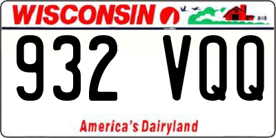 WI license plate 932VQQ