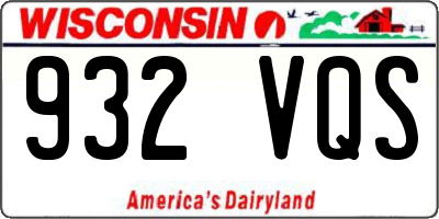WI license plate 932VQS