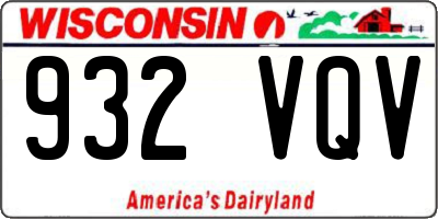 WI license plate 932VQV