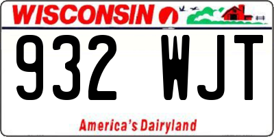 WI license plate 932WJT