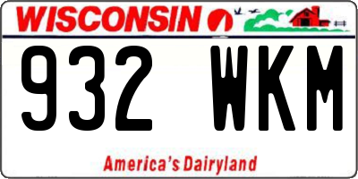 WI license plate 932WKM