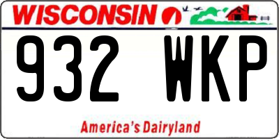 WI license plate 932WKP