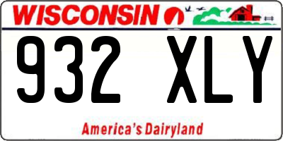 WI license plate 932XLY