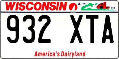 WI license plate 932XTA