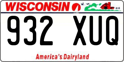 WI license plate 932XUQ