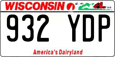 WI license plate 932YDP