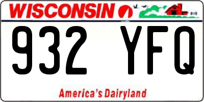 WI license plate 932YFQ