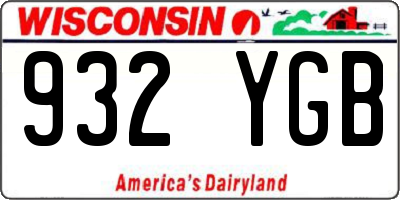 WI license plate 932YGB