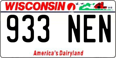 WI license plate 933NEN