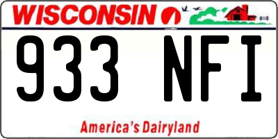 WI license plate 933NFI