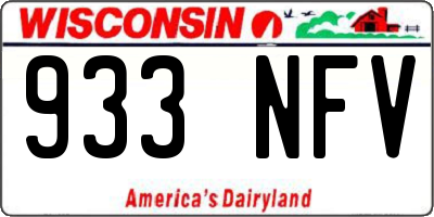 WI license plate 933NFV