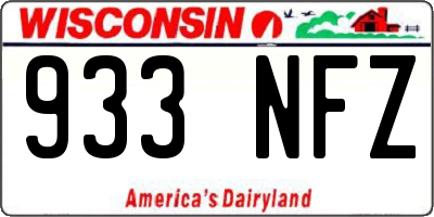 WI license plate 933NFZ
