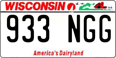 WI license plate 933NGG