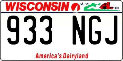 WI license plate 933NGJ