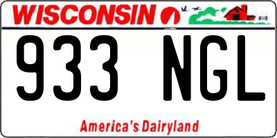 WI license plate 933NGL