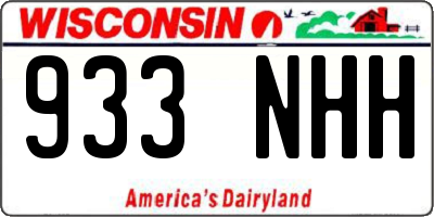 WI license plate 933NHH