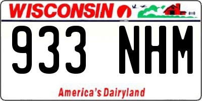 WI license plate 933NHM