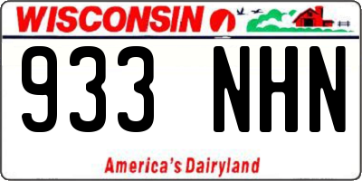 WI license plate 933NHN