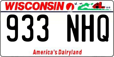WI license plate 933NHQ
