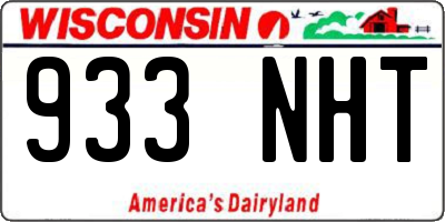WI license plate 933NHT
