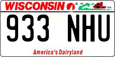 WI license plate 933NHU