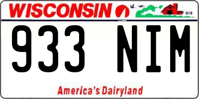 WI license plate 933NIM