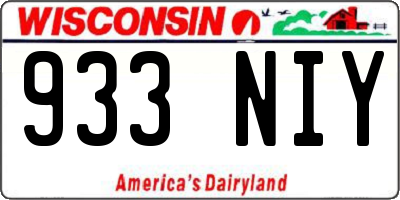 WI license plate 933NIY