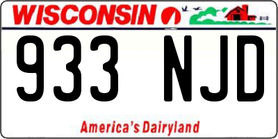 WI license plate 933NJD
