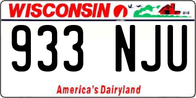 WI license plate 933NJU