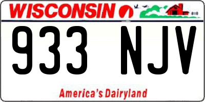 WI license plate 933NJV